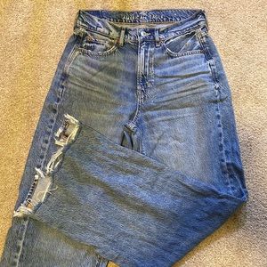 American Eagle Medium Wash Wide Leg Jeans